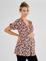 JoJo Maman Bébé Multi Floral Print Maternity Blouse - Image 1 of 5
