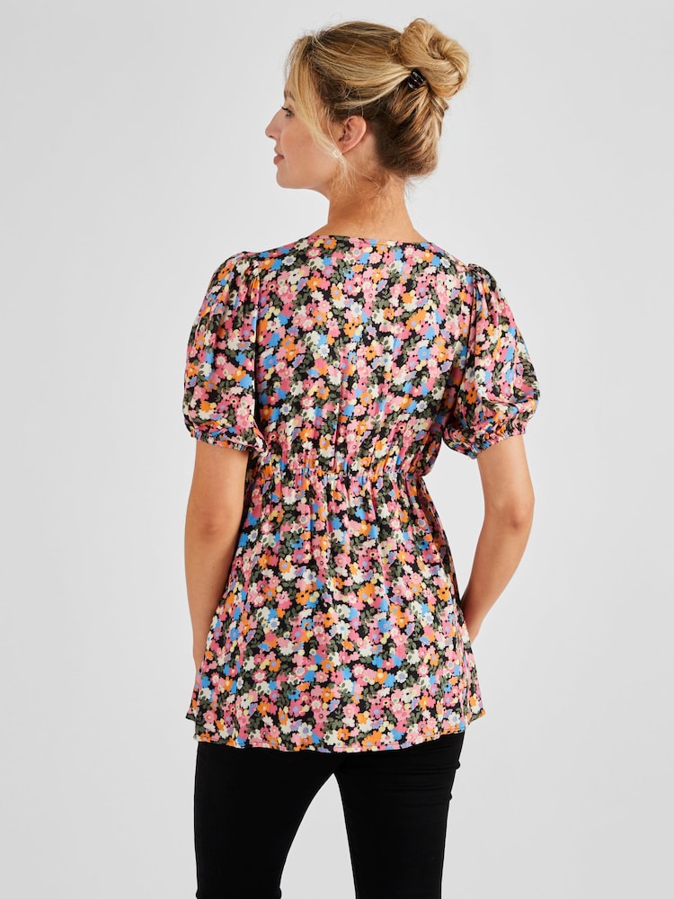 JoJo Maman Bébé Multi Floral Print Maternity Blouse - Image 2 of 5
