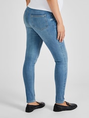 JoJo Maman Bébé Light Wash Blue Super Skinny Maternity Denim Jeans - Image 2 of 4