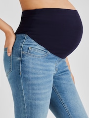 JoJo Maman Bébé Light Wash Blue Super Skinny Maternity Denim Jeans - Image 4 of 4