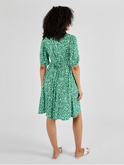 JoJo Maman Bébé Green Floral Floral V-Neck Maternity Dress - Image 2 of 5
