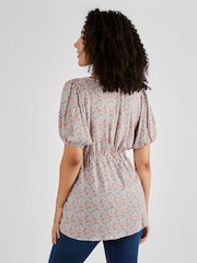 JoJo Maman Bébé Cream Fruit Print Maternity Blouse - Image 2 of 4