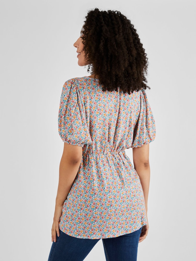 JoJo Maman Bébé Cream Fruit Print Maternity Blouse - Image 2 of 4