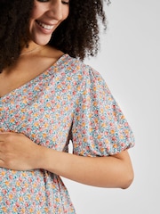JoJo Maman Bébé Cream Fruit Print Maternity Blouse - Image 4 of 4