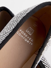 Black/White Extra Wide Fit Forever Comfort® Ballerinas Shoes - Image 4 of 5