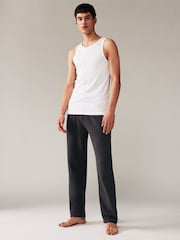 White Ribbed 2 Pack 100% Cotton Vests 5 Pack - Image 3 of 9