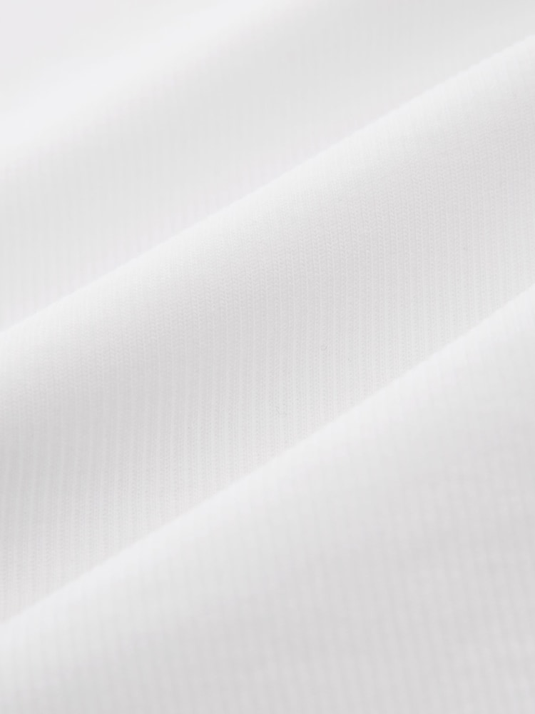 White Ribbed 2 Pack 100% Cotton Vests 5 Pack - Image 9 of 9