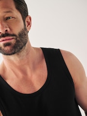 Black 2 Pack Signature Bamboo Vests - Image 4 of 9
