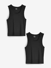 Black 2 Pack Signature Bamboo Vests - Image 5 of 9