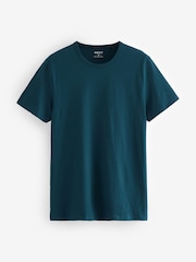 Rich Green/Blue/Orange/Grey Slim Fit 100% Cotton Underwear T-Shirts 5 Pack - Image 10 of 15