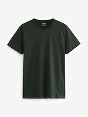 Rich Green/Blue/Orange/Grey Slim Fit 100% Cotton Underwear T-Shirts 5 Pack - Image 12 of 15