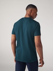 Rich Green/Blue/Orange/Grey Slim Fit 100% Cotton Underwear T-Shirts 5 Pack - Image 7 of 15