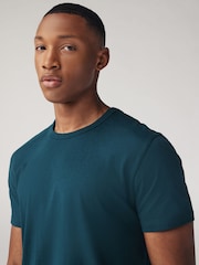 Rich Green/Blue/Orange/Grey Slim Fit 100% Cotton Underwear T-Shirts 5 Pack - Image 9 of 15