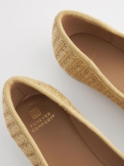 Natural/Gold Extra Wide Fit Forever Comfort® Ballerinas Shoes - Image 3 of 3