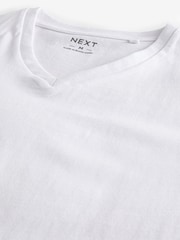Vit - Vanlig passform 100% bomull V-ringning T-shirt i lager 10 Förp - Bild 2 av 7