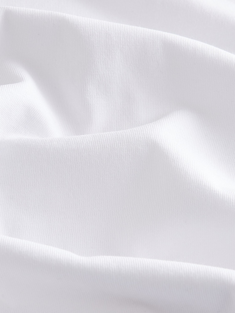 White Regular Fit 100% Cotton V-Neck Layering T-Shirts 10 Pack - Image 4 of 7