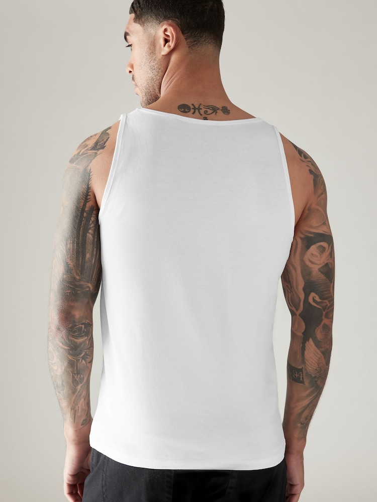 Blanco - Pack de 10 camisetas sin mangas para vestir a capas de algodón 100 % - Imagen 8 de 8 Blanco - Pack de 10 camisetas sin mangas para vestir a capas de algodón 100 % - Imagen 8 de 8