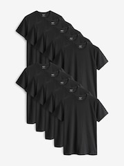 Black Slim Fit 100% Cotton Layering T-Shirt - Image 1 of 5