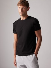 Black Slim Fit 100% Cotton Layering T-Shirt - Image 2 of 5
