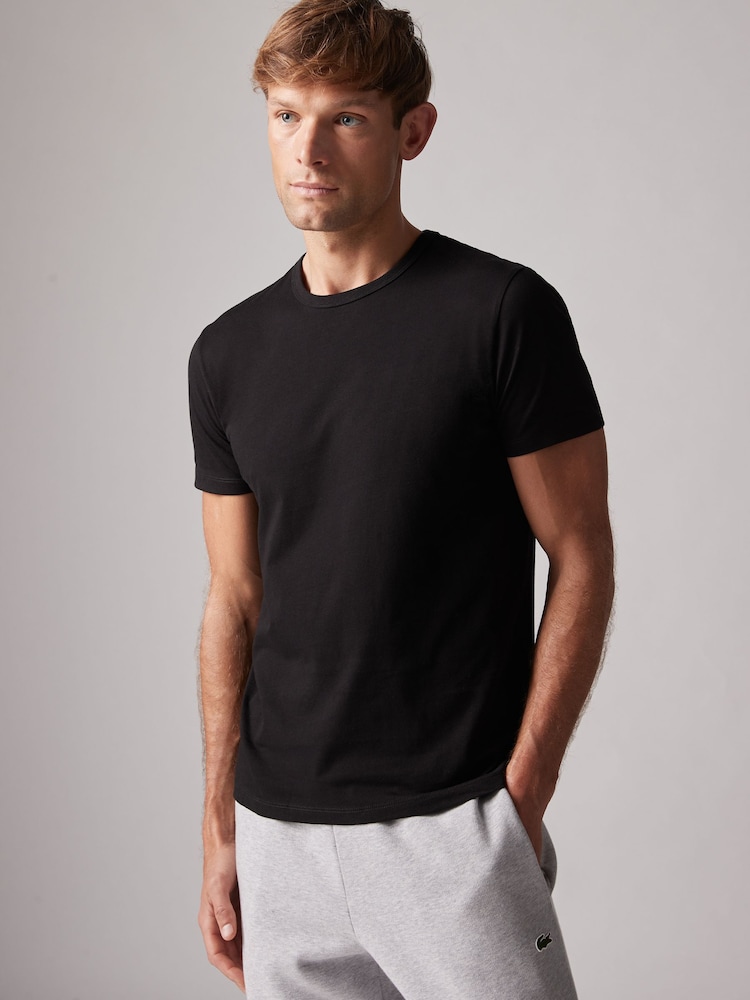 Black Slim Fit 100% Cotton Layering T-Shirt - Image 2 of 5