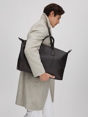 Reiss Oatmeal Review Wool Blend Herringbone Coat - Image 5 of 6