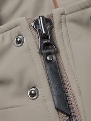 Reiss Taupe Dublin Water Repellent Removable Hooded Coat - Image 9 of 10