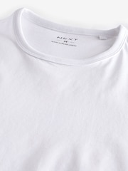 White Slim Fit 100% Cotton Layering T-Shirt - Image 6 of 8