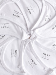 White Slim Fit 100% Cotton Layering T-Shirt - Image 7 of 8