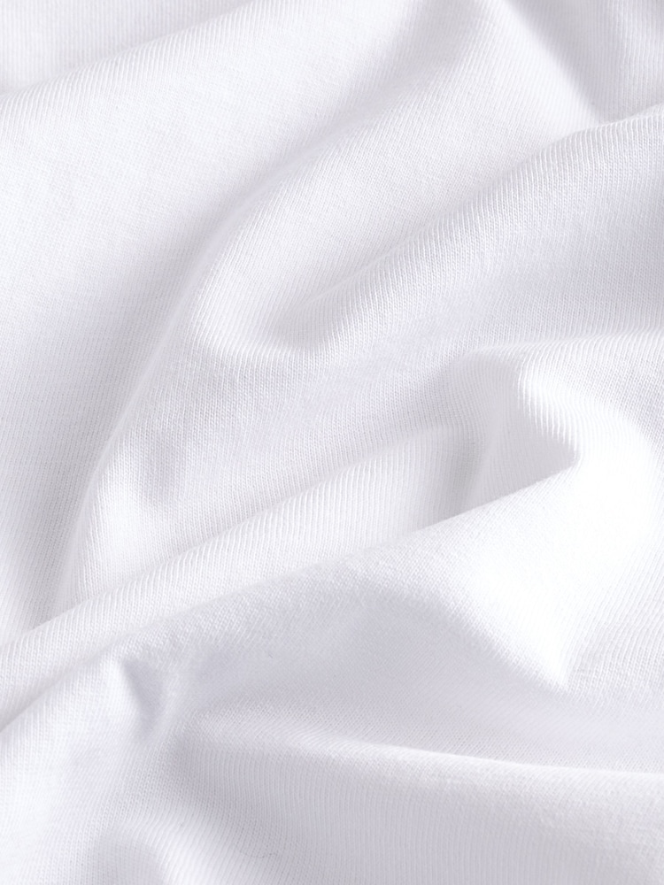 White Slim Fit 100% Cotton Layering T-Shirt - Image 8 of 8