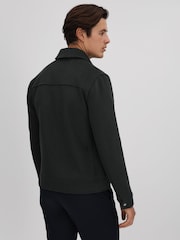 Reiss Dark Forest Green Peridoe Wool Blend Zip-Through Jacket - Image 5 of 6