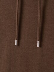 Reiss Pecan Brown Holland Merino Wool Drawstring Hoodie - Image 6 of 6