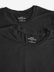 Black 2 Pack Signature Bamboo T-Shirts - Image 2 of 4