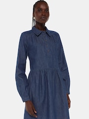 Whistles Blue Winnie Chambray Denim Dress - Image 1 of 5