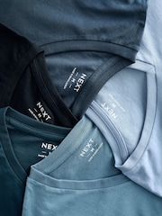 Dark Blue Regular Fit 100% Cotton V-Neck Underwear T-Shirts 5 Pack - Image 16 of 16
