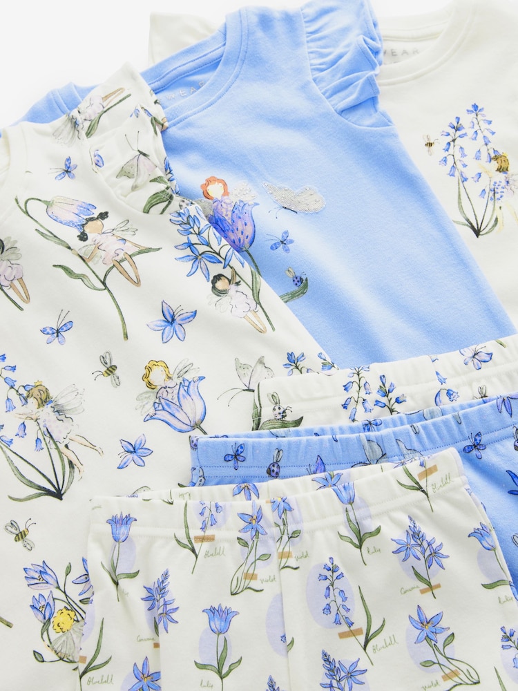 Blue/White Short Pyjamas 3 Pack (9mths-10yrs) - Image 5 of 6