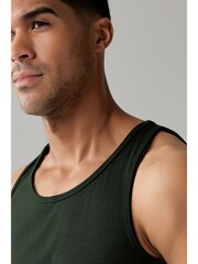 Rich Red/Green/Blue 100% Cotton Vests 5 Pack - Image 14 of 16