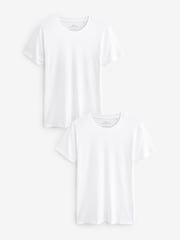 White 2 Pack Signature Bamboo T-Shirts - Image 2 of 6
