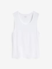 White 5 Pack Signature Bamboo Vests - Image 6 of 8