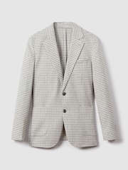 Reiss Soft Grey Nite Slim Fit Wool Blend Single Breasted Blazer - Image 2 of 8