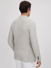 Reiss Soft Grey Nite Slim Fit Wool Blend Single Breasted Blazer - Image 5 of 8