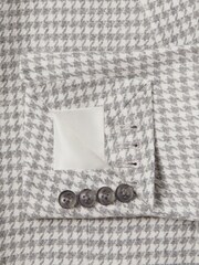Reiss Soft Grey Nite Slim Fit Wool Blend Single Breasted Blazer - Image 6 of 8