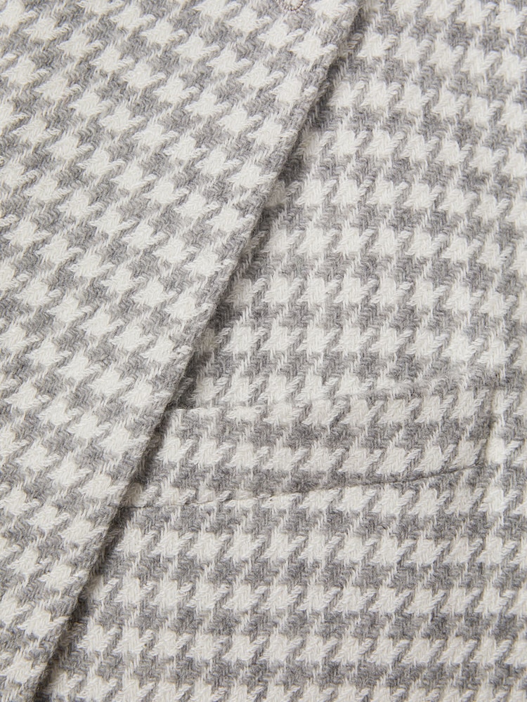 Reiss Soft Grey Nite Slim Fit Wool Blend Single Breasted Blazer - Image 8 of 8