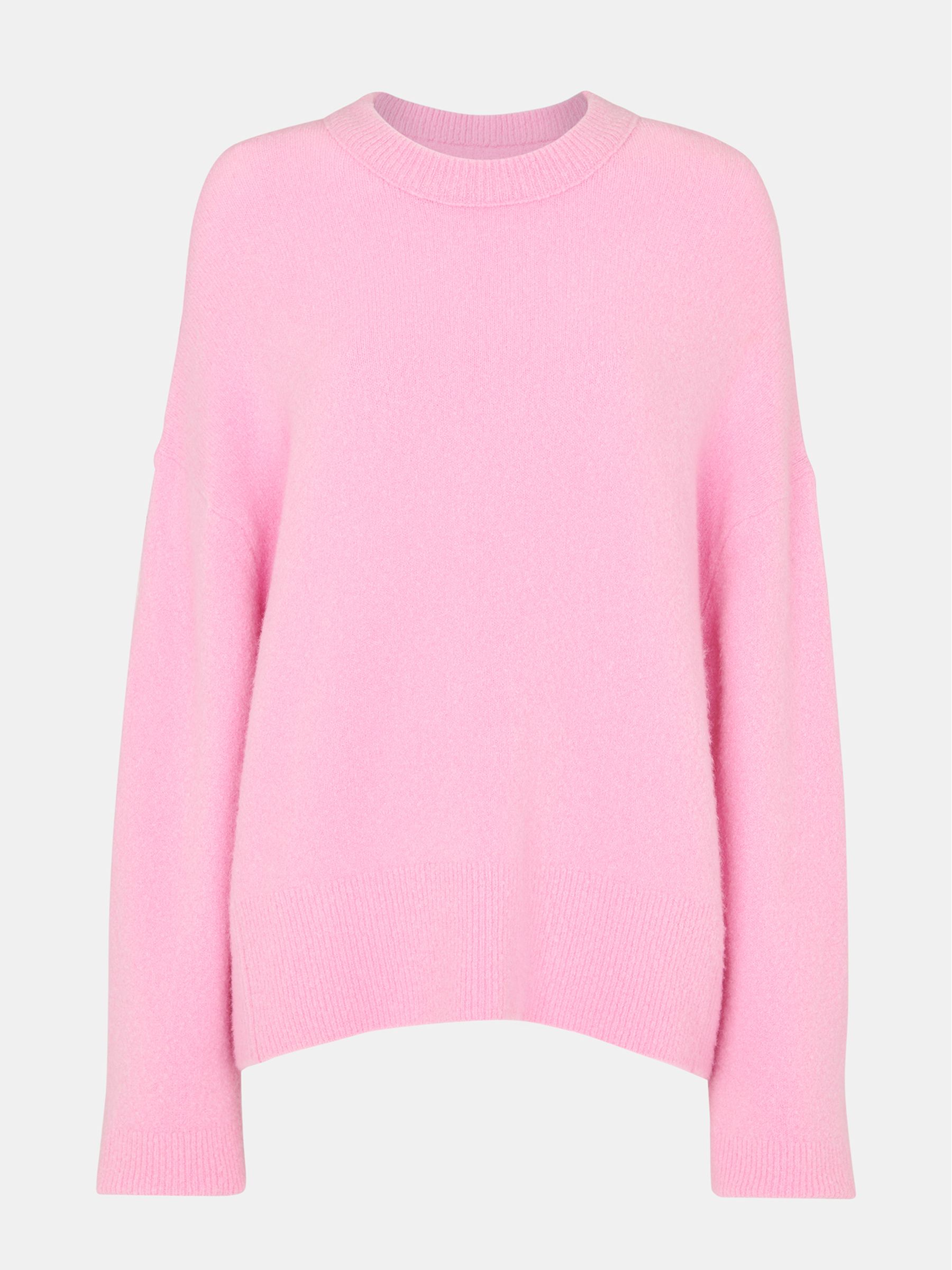 Pink crew neck jumper outlet