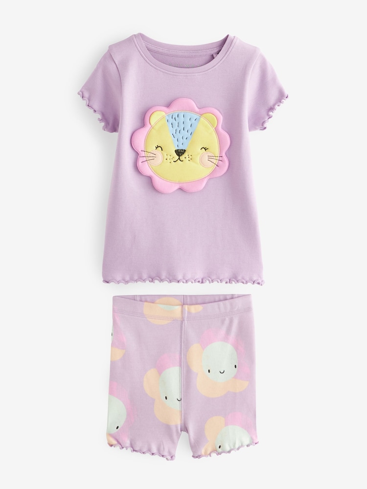 Purple Character Short Pyjamas 3 Pack (9mths-12yrs) - Image 12 of 13