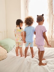 Purple Character Short Pyjamas 3 Pack (9mths-10yrs) - Image 2 of 13