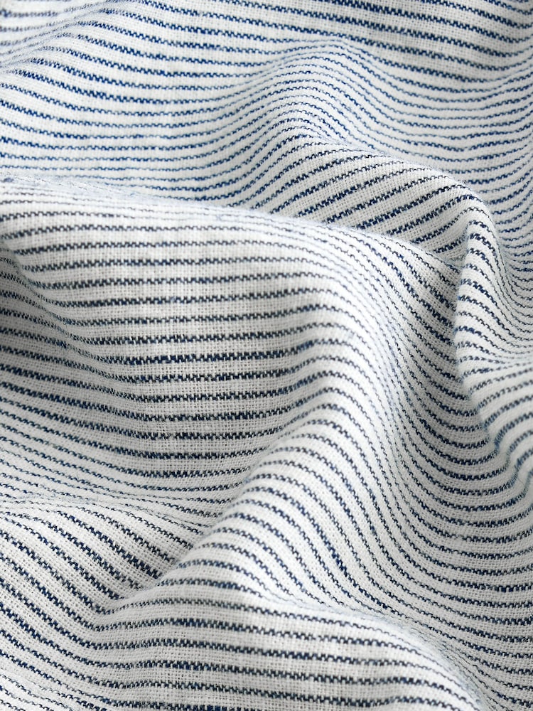 Ecru Stripe Linen Blend Wide Leg Jumpsuit - Image 5 of 5