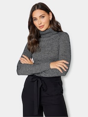 Long Tall Sally Black Roll Neck Jumper - Image 1 of 4