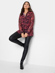 Long Tall Sally Red Sheer Button Through Shirt - Image 3 of 5