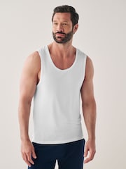 White 2 Pack Signature Bamboo Vests - Image 1 of 8
