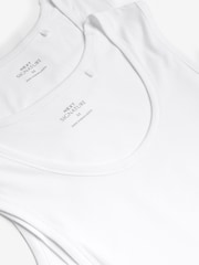 White 2 Pack Signature Bamboo Vests - Image 7 of 8